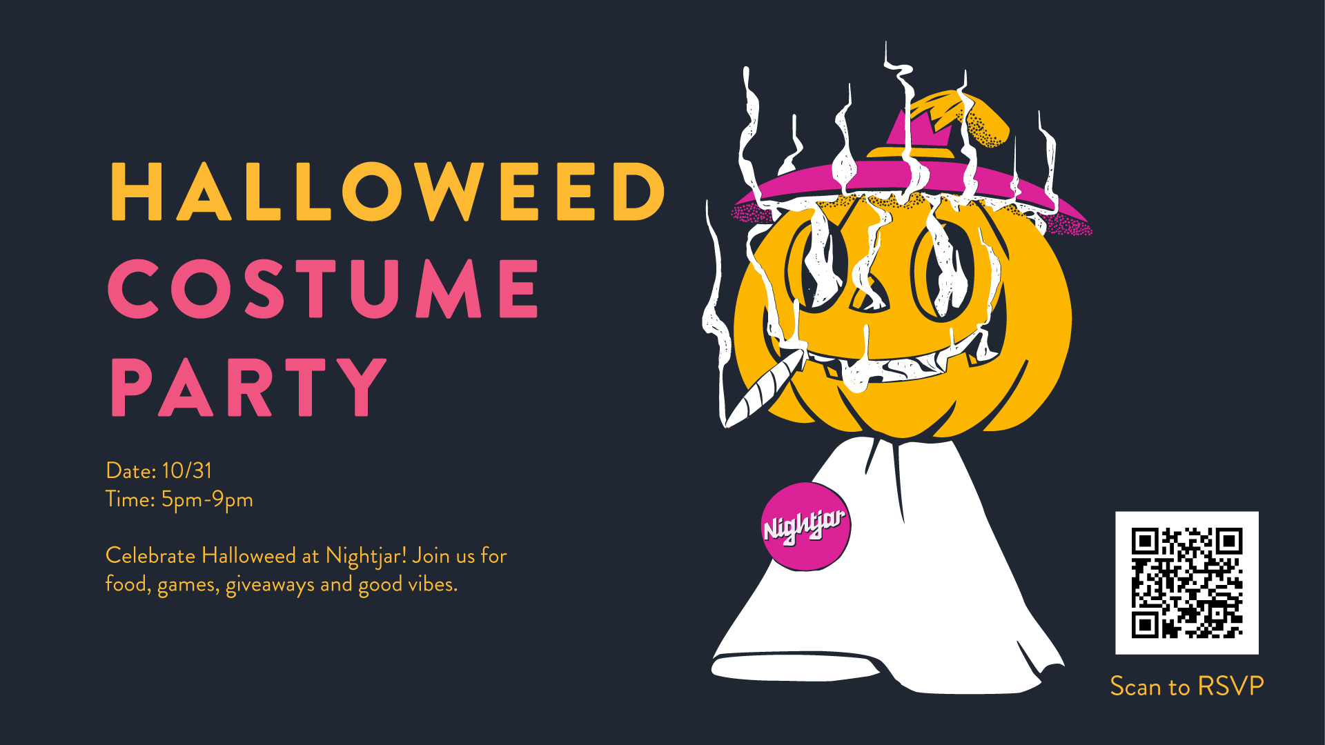 Halloweed costume party on 10/31 in Bloomfield, NJ