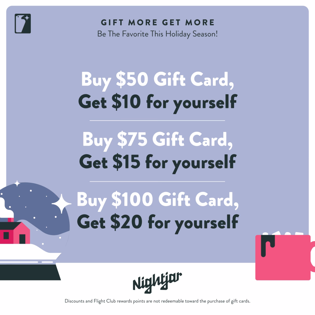 Cannabis Dispensary Gift Cards at Nightjar